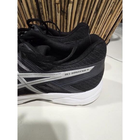 Asics Gel Contend 4 Mens SZ 12.5 Running Shoes Black & White EUC  READ  SHOE 4 main image 12